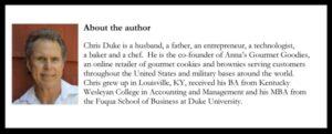 Author Chris Duke wrote the book, 'Outside the Oven'