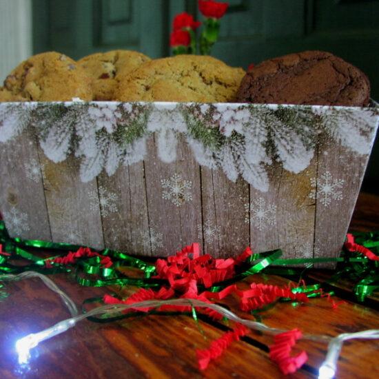 A Holiday gift tray of cookies and brownies