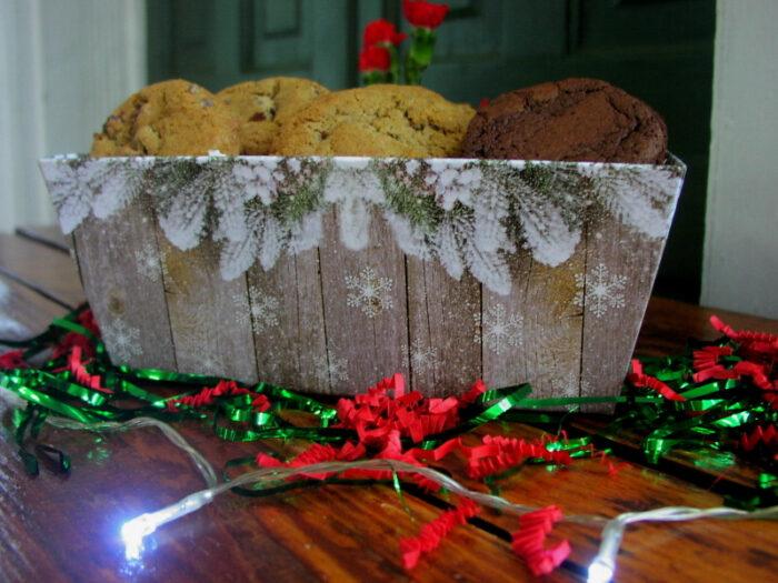 A Holiday gift tray of cookies and brownies