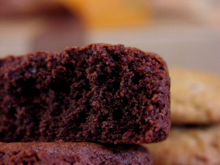 Up close photo of gourmet cookies and brownies in a gift box
