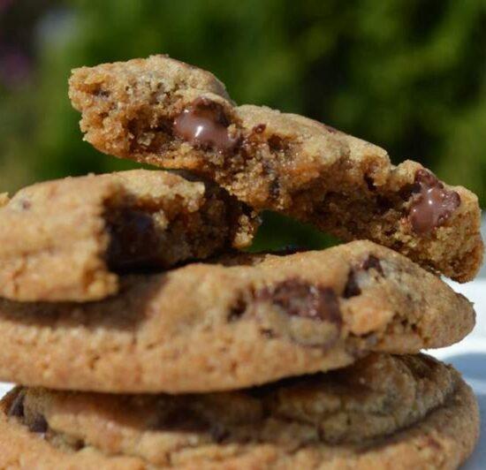 Gourmet chocolate chip cookies in a 2-pack for events