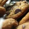 Gourmet cookies in pottery - up close